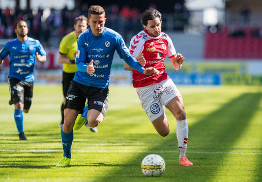Halmstads Adnan Kojic och Kalmars Mahmoud Eid