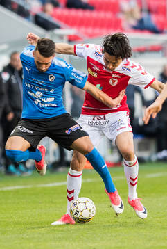 Kalmars Emin Nouri och Halmstads Sead Haksabanovic