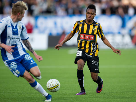Häckens Nasiru Mohammed och IFK Göteborgs Sebastian