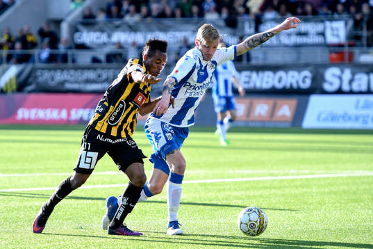 Häckens Nasiru Mohammed och IFK Göteborgs Sebastian
