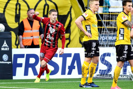 Östersunds Johan Bertilsson jublar