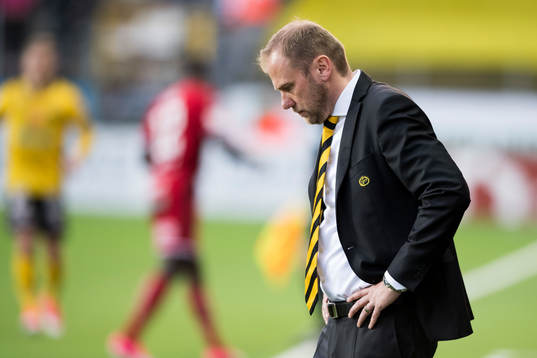 Elfsborgs manager Magnus Haglund deppar