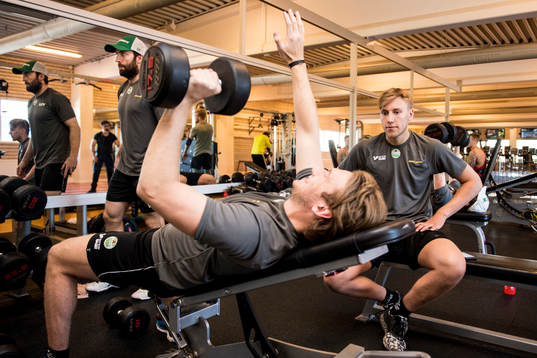 Målvakt Emil Kruse och Mathias From