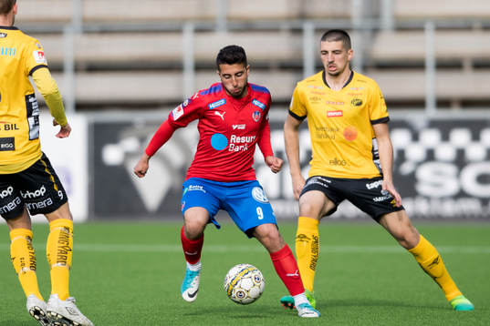 Helsingborgs Moustafa Zeidan och Elfsborgs Ibrahim Dresevic