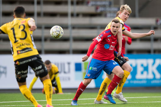 Helsingborgs Oskar Lindblom och Elfsborgs Hugo Svensson