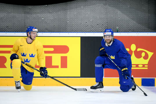 Sveriges Carl Söderberg och Victor Hedman