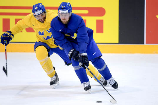 Sveriges Joel Lundqvist och Linus Omark