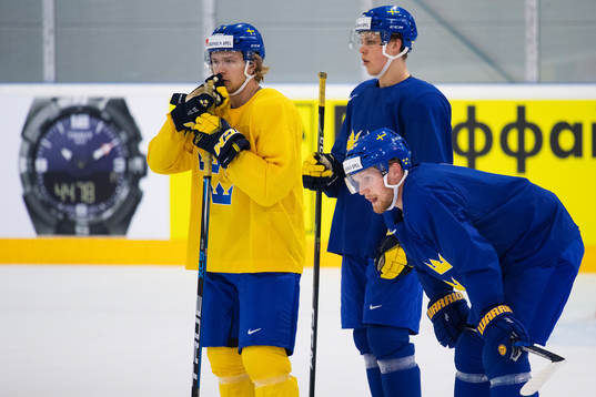 William Karlsson, Joel Eriksson Ek och Gabriel Landeskog
