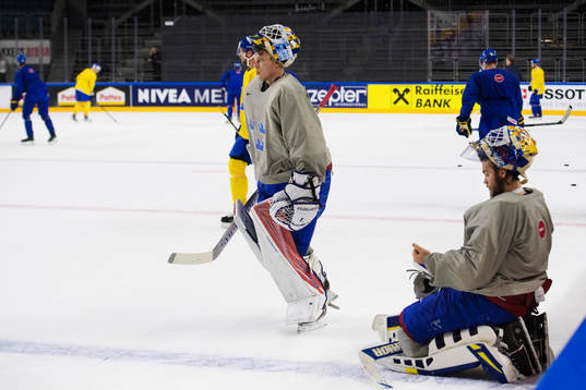 Målvakterna Viktor Fasth och Eddie Läck