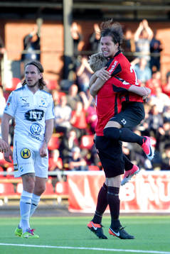 Brommapojkarnas Erik Figueroa och Gustav Sandberg Magnusson