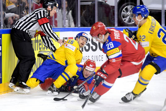 Sveriges Marcus Krüger och Rysslands Andrei Mironov och