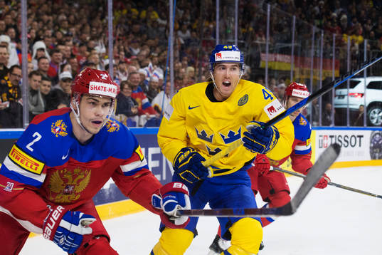 Rysslands Artyom Zub och Sveriges Victor Rask