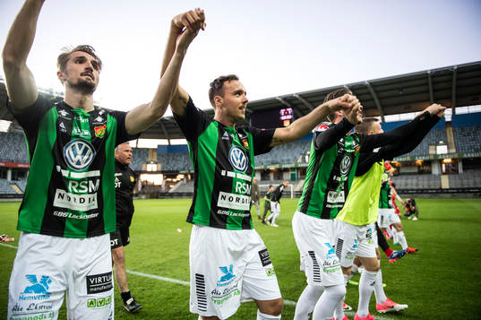 GAIS Dardan Rexhepi Sebastian Möller jublar