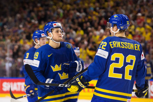 Sveriges William Nylander och Joel Eriksson Ek