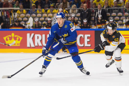 Sveriges William Nylander och Tysklands Patrick Hager