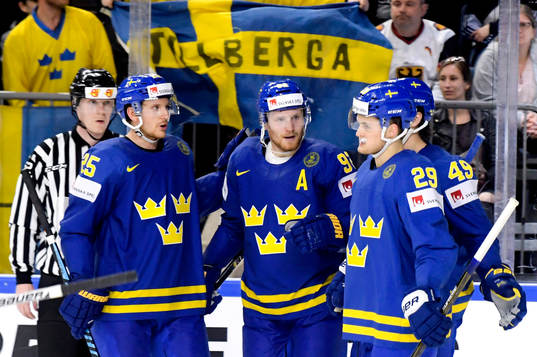 Sveriges Jonas Brodin, Gabriel Landeskog, William Nylander