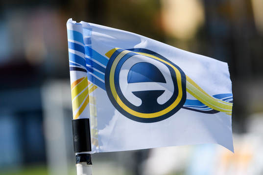 Allsvensk flagga före fotbollsmatchen i Allsvenskan mellan