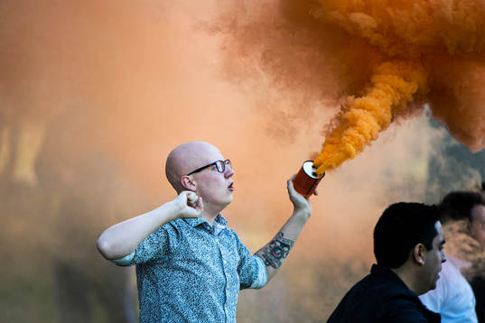 En supporter till IFK Göteborg