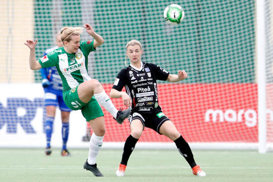 Hammarbys Frida Sjöberg och Piteås Emelie Lövgren