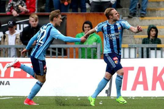 Djurgårdens Gustav Engvall jublar