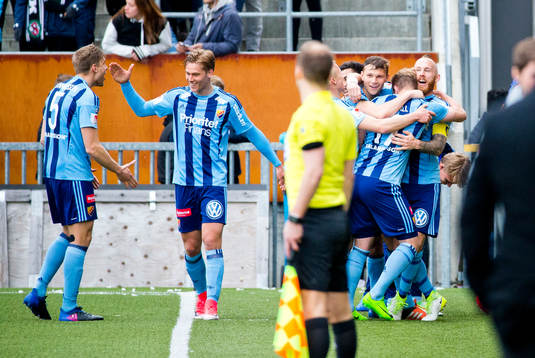 Djurgårdens Gustav Engvall gör 0-2 och jublar