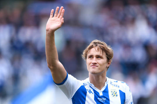 IFK Göteborgs Thomas Rogne vid lineup innan