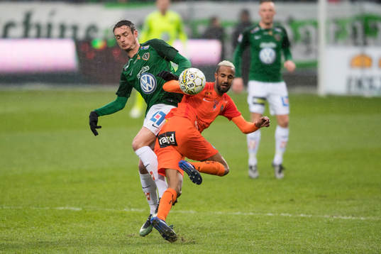 AFC Eskilstunas Ferid Ali och Jönköpings Daryl Smylie