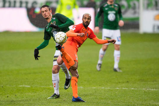 AFC Eskilstunas Ferid Ali och Jönköpings Daryl Smylie