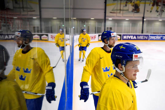 Sveriges William Nylander och Alexander Edler på Sveriges