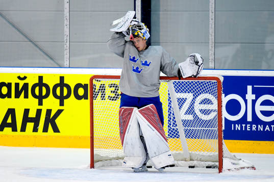 målvakt Viktor Fasth på Sveriges ishockeylandslags