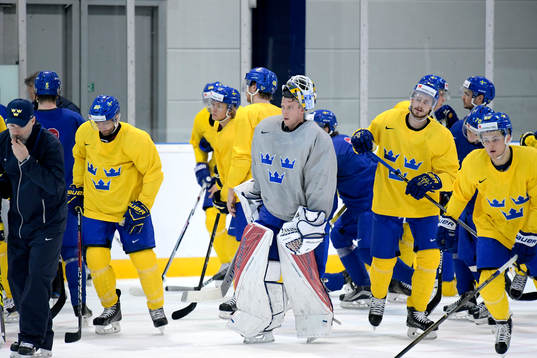 målvakt Viktor Fasth på Sveriges ishockeylandslags