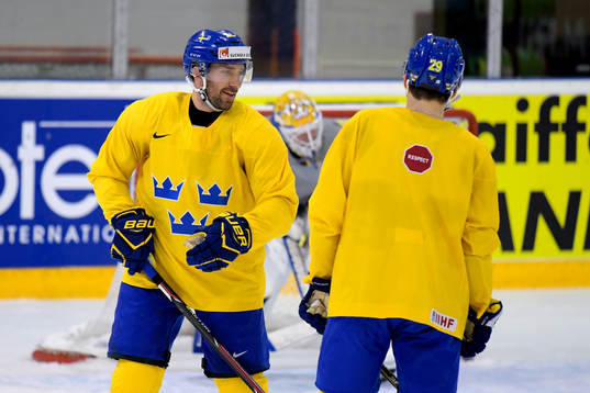 Joel Lundqvist och William Nylander på Sveriges