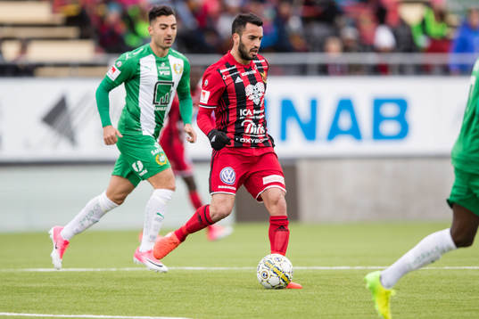 Östersunds Brwa Nouri  mot Hammarbys Jiloan Hamad