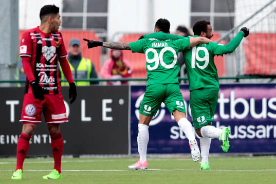 Hammarbys Jiloan Hamad och Serge-Junior Martinsson Ngouali