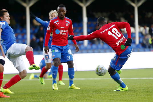 Helsingborgs Oke Akpoveta gör mål 0-2 framför