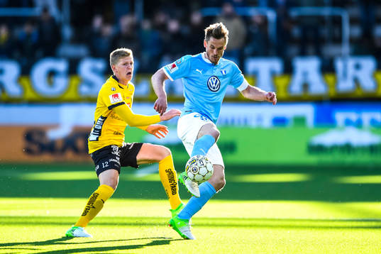 Elfsborgs Joakim Nilsson och Malmö FFs Markus Rosenberg