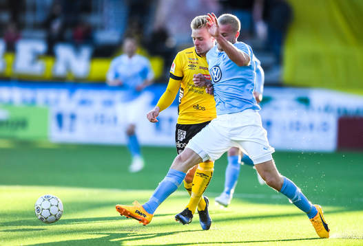 Elfsborgs Per Frick och Malmö FFs Franz Brorsson