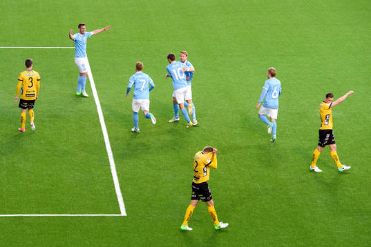 Malmö FFs Markus Rosenberg, Anders Christiansen, Magnus