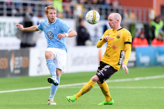 Malmö FFs Anton Tinnerholm och Elfsborgs Simon Lundevall