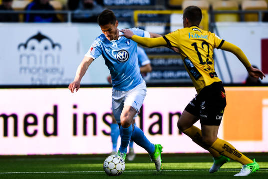 Malmö FFs Markus Rosenberg och Elfsborgs Joakim Nilsson
