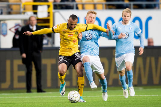 Elfsborgs Issam Jebali och Malmö FFs Anders Christiansen