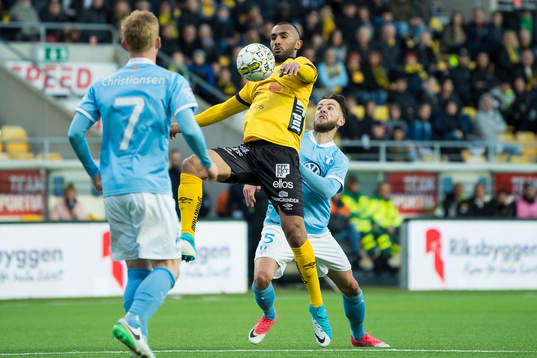 Elfsborgs Issam Jebali och Malmö FFs Erdal Rakip