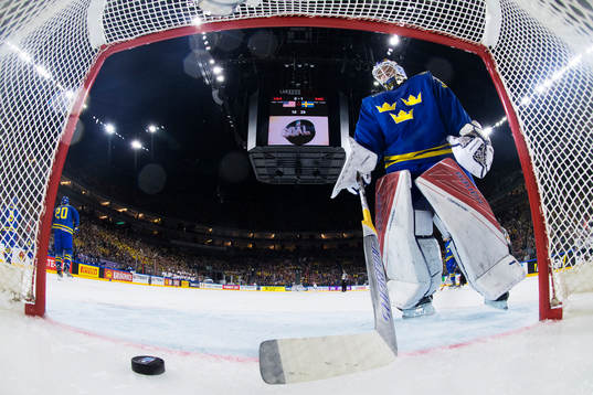 Sveriges målvakt Viktor Fasth deppar