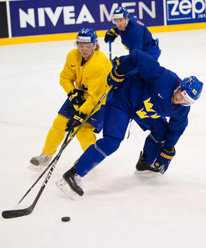 William Karlsson och Gabriel Landeskog på Sveriges