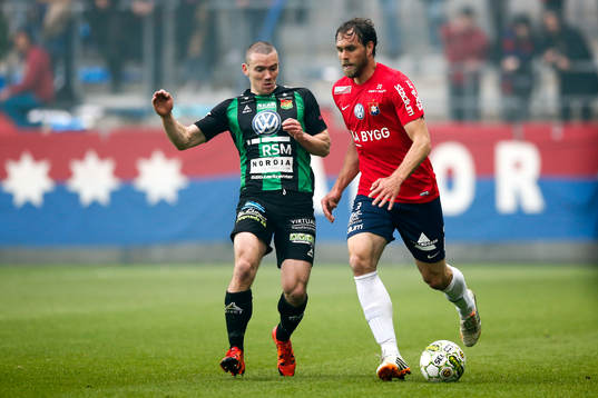 GAIS James Sinclair och Örgrytes Johan Elmander