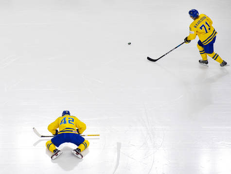 Sveriges Joakim Nordström och William Karlsson värmer upp