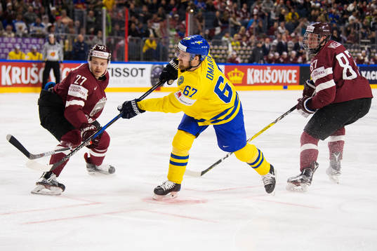 Lettlands Oskars Cibulskis och Gints Meija utmanas av
