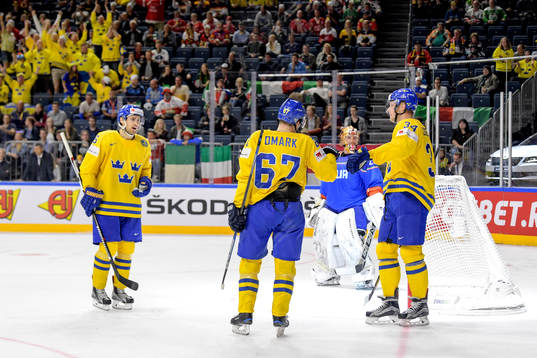 Sveriges Marcus Krüger, Linus Omark och Carl Söderberg