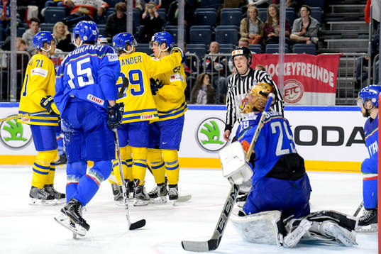 Sveriges William Karlsson, William Nylander och Joel