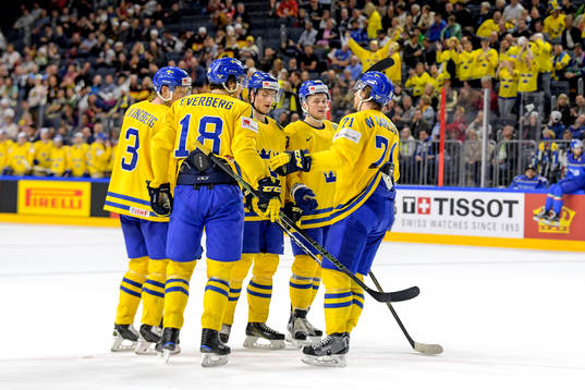 Sveriges John Klingberg, Dennis Everberg, Philip Holm,